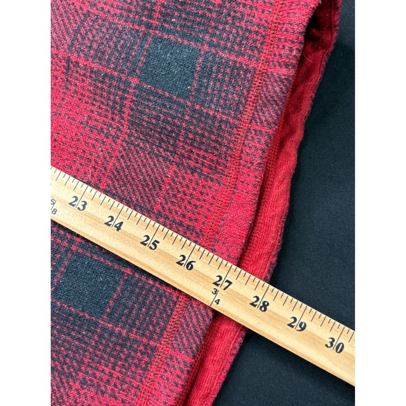 The North Face Mens‎ Fleece Pullover Red Black Plaid 1/4 Zip Medium Brown label - Picture 10 of 10